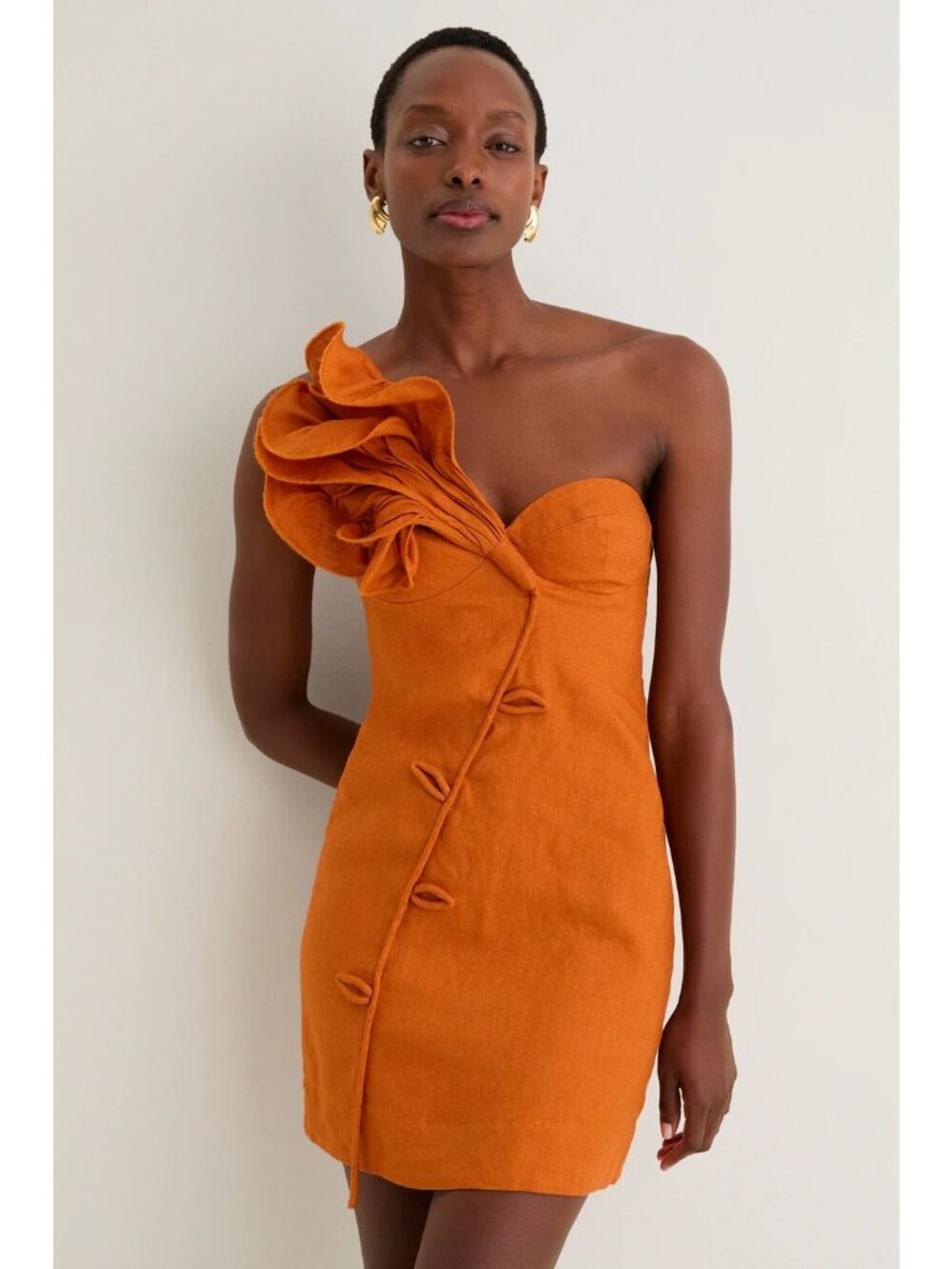 FARM RIO Flower Mini Dress Orange Size Medium NWT